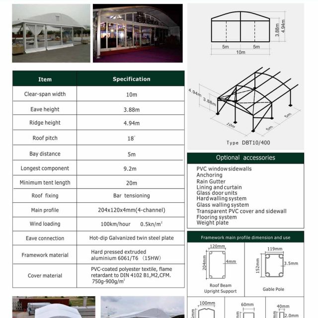 10m Span Dome Tent