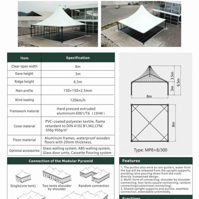 MP8X8 Modular Pyramid Tent scaled